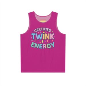 Certified Twink Energy - Rainbow - Pink - Mens Tank Top