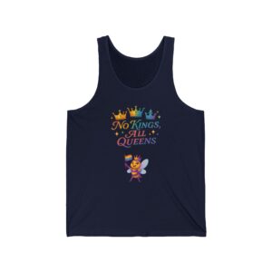 No Kings, All Queens - Pride, LGBTQ+ , Summer Wear, Trendy Activewear, Unisex Jersey Tank